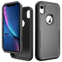 iPhone XR TPU + PC iskunkestävä suojakotelo