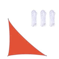 Vandtæt parasol Sejl til Courtyard Garden, Højre Trekant Sun Shade Sail Baldakin Uv Block Swimmingpool Baldakin, 8 farver 4 størrelser Orange 300x4...
