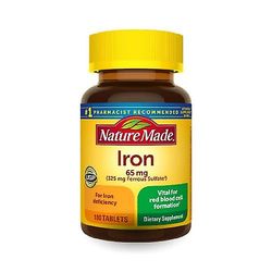 Nature Made Iron, 65 mg, 180 tabs (pakkaus 1)