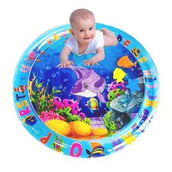 Sevenday Stor rund baby vannmatte mage tid oppblåsbart vann lekematte sensorisk leketøy for 3-12 måneder babyer kalt vannpute vannmatte for nyfødt ...