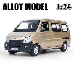 Redkid 1:24 Scale Wuling Zhiguang Automalli Lelut Sinkkiseos Painevalettu pakettiauto Simuloi autoja Vedä takaisin Ääni ja kevyet ajoneuvot Lelut p...