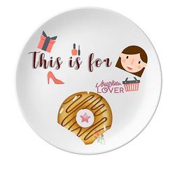 Doughnut Lover Vestlige Dessert Food Mother Dessert Plate Dekorative Porcelæn 8 tommer Dinner Home