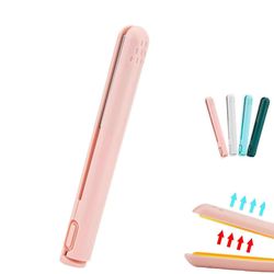 Dualglam Mini Kiharrin, 2in1 Kiharrin ja Litteä Silitysrauta (vaaleanpunainen)