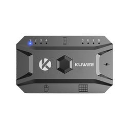 Bluetooth-keskitin USB 5.0 -muunnin Langallisen näppäimistön ja hiiren langattoman keskittimen sovittimen tuki 8 laitteelle Musta