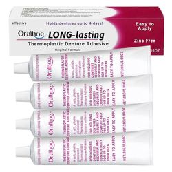 Cushion Grip -termoplastinen proteesiliimavoide Comfort Strong Hold -proteesiliimivoide tekohampaille 4pcs