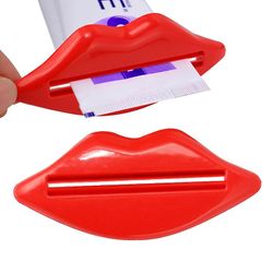 2pcs Lip Shape Tandpasta Tube Ansigt Vask Rengøring Foam Cream Roller Squeezer Dispenser Cosmetics og Facial Cleanser