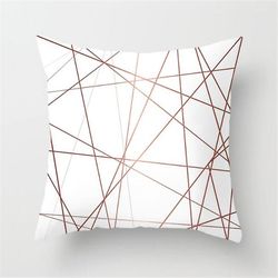 Varychmoo Rose Guld pudebetræk Soveværelse Square Pude cover sofa decors Pink N