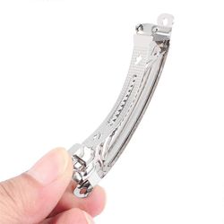 50 kpl 80mm Metalli ranskalaiset klipsit Hiusjouset Barretit - Hopea