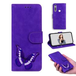 Etui til Motorola Moto G Fast Butterfly Cover Premium Læder Magnetisk- Pink Lilla