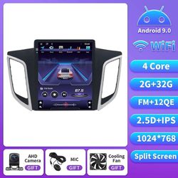 Bicaco Tesla Style Bilradio til Hyundai Creta Ix25 2016-2019 Multimedie Stereo Android Navigation GPS Carplay Videoafspiller XY2 2G 32G China