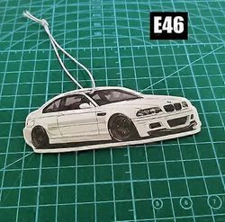 auton ilmanraikastin riippuva auto taustapeili hajuvesi riipus kiinteä paperi JDM BMW F30 E46 E90 M3 M4 M5 Punainen