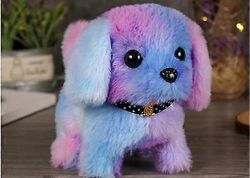 Electric Walking Puppy pehmolelu - interaktiivinen haukkuminen, häntä ravisteleva sateenkaarikoira lapsille