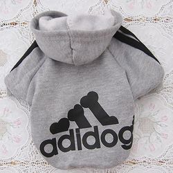 Cute Fashion Hund Pet Tøj Foråret Fall Vinter hund Cost Hund Sport Tøj Hættetrøje Coat Grå M