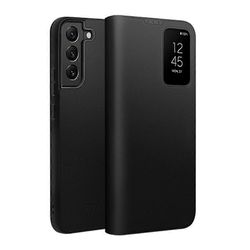 Samsung Galaxy S22 5G QIALINO magneettinen nahkainen puhelinkotelo Musta