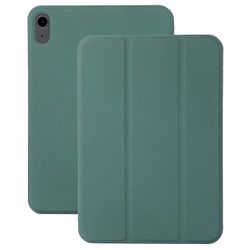 iPad Air 13 (2025) -kotelolle Kolminkertainen Jalusta Nahkainen Tabletin Kansi Magneettinen Absorptio - Keskiyönvihreä Midnight Green