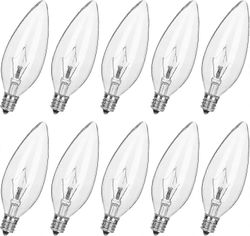 10 kpl pakkaus 15W 120V E12 pohja B10 CTC hehkulamput kirkkaat lamput, läpinäkyvät kynttilälamput -SX: lle