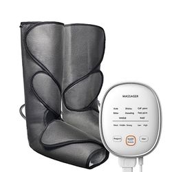 Ebox Pressoterapi benmassageapparat med luftkompression, 2 tilstande og 3 intensiteter for forbedret cirkulation Sort