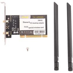 WTXUP Atheros AR9223 PCI 300M 802.11B/G/N Langaton WiFi-verkkosovitin pöytätietokoneelle, langaton PCI