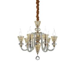 Ideal Lux Lighting Strauss 6 Lys lysekrone Rose Guld Finish, E14