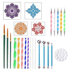 25 Pcs mandala værktøjer punkt maling stick punkt pen diy maleri værktøjer