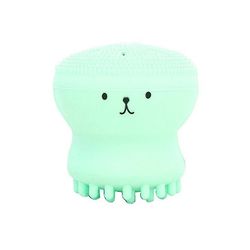 Coosilo Octopus Shape Silikone Ansigtsrensningsbørste - Ansigtsvask skrubbe, hudpleje, rensende instrumentbørste lysegrøn