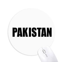 Pakistan Land Navn Sort Runde Skridsikker Gummi Mousepad Game Office Musemåtte