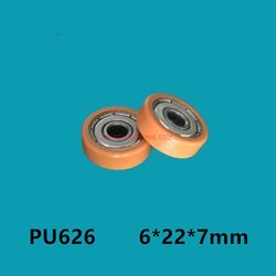 Forhastet plastleje nylonhjulrulleskive 6 * 22 * 7 mm rilleniveau 626