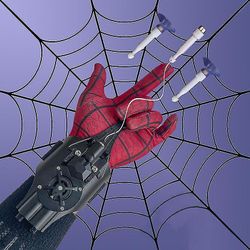 Spiderman Web Shooters Leker håndleddet Launcher Device Peter Cosplay Tilbehør Props Spider-line Gaver til barn Boy