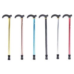 Unbrand Ultrakevyt säädettävä alumiininen kävelykeppi eläkeläisille ja retkeilijöille - liukastumista estävä kahva, 53-90cm Musta