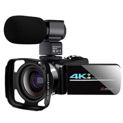 AF2 4K Ultra HD -videokamera mikrofonihupulla musta
