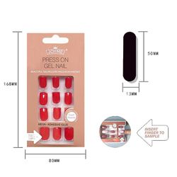 Kissqiqi Farve Tryk-on Manicure, Gel Nail Kit, polsk-fri Solid Color Mani FARVE 7