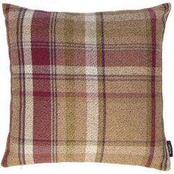 Mcalister Textiles McAlister tekstiler arv tartan sjekke Mulberry + grønn pute 43cm x 43cm