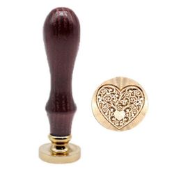 Vintage Classic Wax Seal Stamp Set Classic Vintage Puinen kahvan tiivistysleima Love heart 06