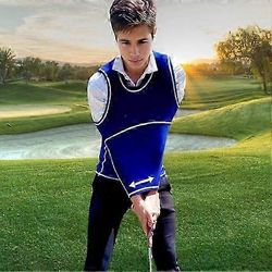 Golf Swing -harjoitteluapupaita Hengittävä käsivarren ryhdinkorjain Miesten Naiset Golf Swing -harjoitteluliivi Golftarvikkeet Aloittelija sininen L