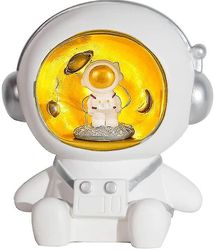 Zhuopai Astronaut Piggy Bank Night Light Legetøj Kids Voksen Fødselsdag Hjem Indretning Hvid