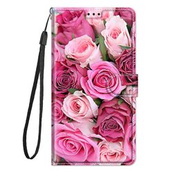 Foxdock Cover til Samsung Galaxy A41 sag mønster Rose Pu læder kortholder magnetisk