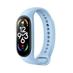 Wyrerr M7 Smart Armbånd Mi Band 7 HD Storskjerm Hjertefrekvens Blodtrykk Oksygen i blodet Ip67 Vanntett blå