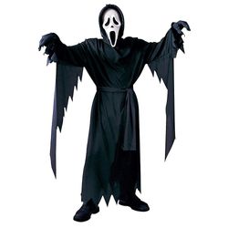 5-14 år Kids Halloween Scream Cosplay Costume Ghost Barn Fancy Dress Antrekk med maske 5-7 Years