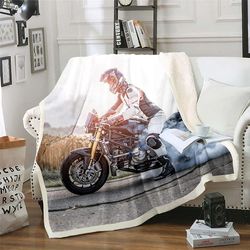 Kerota Extreme-urheilu fleece heittää huopa motocross pehmo huopa vuodesohvalle motocross kuva sherpa huopa moottoripyöräily lämmin sumea huopa kak...