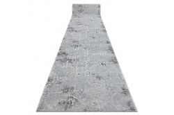 RugsX Runner Structural MEFE 8725 to niveauer fleecegrå 120 cm grå 120x990 cm