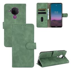 Etui til Nokia 5.4 Cover Premium læder med kortholder Flip Folio Magnetisk etui Etui Coque - Sort Grøn