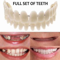 2 sett Smile Snap Snap på falske tenner Øvre Nedre Dental Finér Proteser Tooth Cover Set 1 set