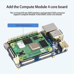 For Compute Module 4 Mini Basic Expansion Board Compute Module Core Board Backplane+usb Adapter+us