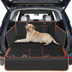 Koiran tavaratilan suoja sivusuojilla, universaali luistamaton vedenpitävä koiran istuimen päällinen, pestävä, helppo puhdistaa musta tavaratila ma...