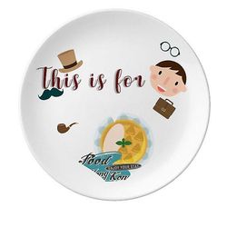 Hong Kong Udon Nudler Kina Far Dessert Plate Dekorative Porcelæn 8 tommer Dinner Home