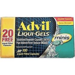Advil Liqui Gels Minis Kivunlievitysaine 100 nestemäisesti täytettyä kapselia 100 Liquid Filled Capsules