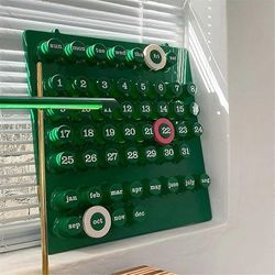 Henkilökohtainen kalenteritaulu Luova ikuinen kalenteri Internet-julkkis tyyliin kodinsisustus Green