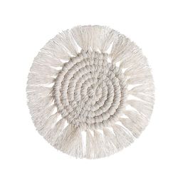 Witdreamer 2stk vævede runde placemåtter Bohemian Style varmeisolering skrøns