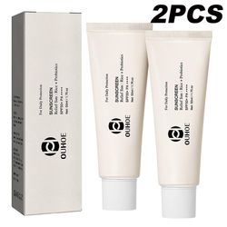 Ochime Ris Probiotika Solkrem SPF 50+ Pa++++ Solkrem med risekstrakter Nærende hud Forebygging av solbrenthet Sommerhudbeskyttelse 2Pcs