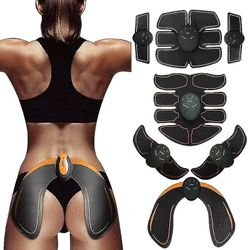 Zhenv Ems trådløs muskelstimulator abs minal muskeltræner toner kropsfitness hoftetræner formning patch slanketræner unisex 6pack 3in1 og hofte